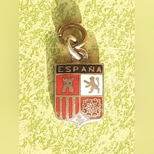 Antique vintage Espana crest charm
